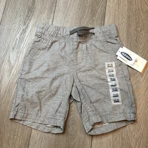 NWT Old Navy Boys Heather Gray Casual Drawstring Stretch Shorts Slash Pocket XS